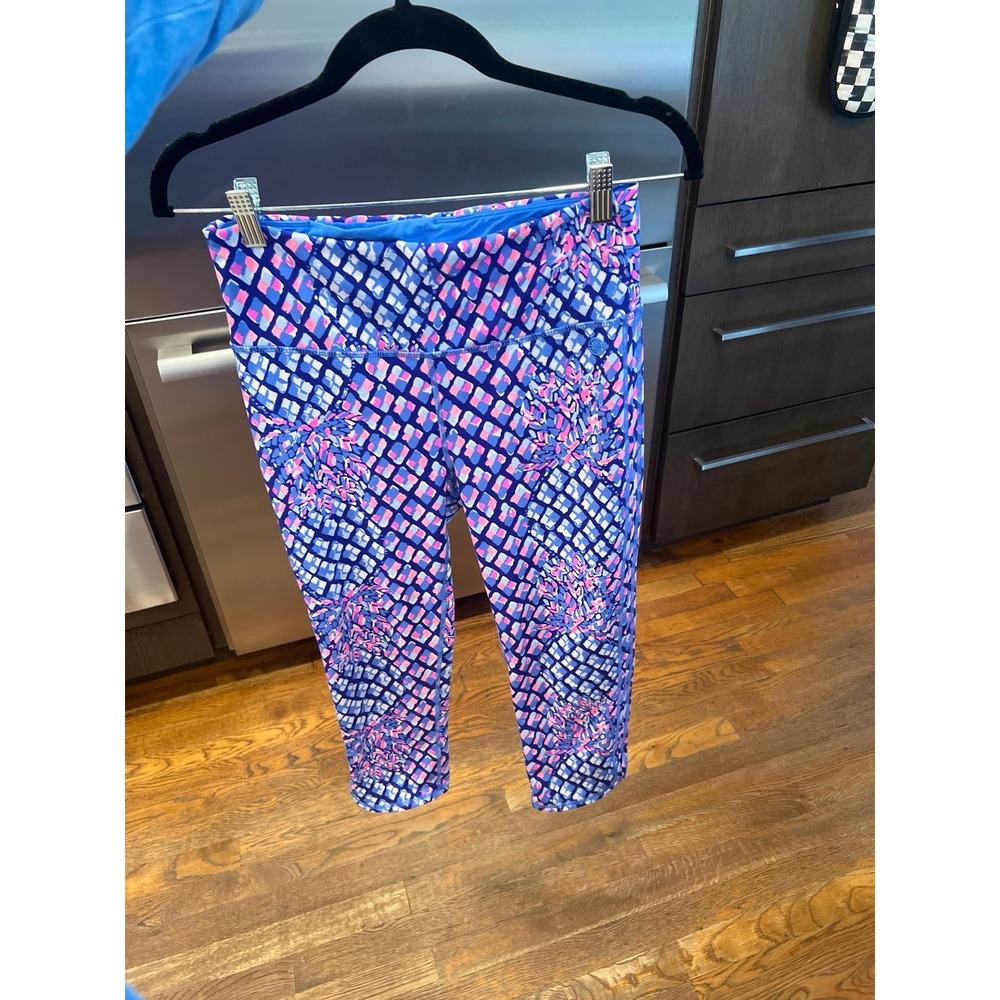 Lilly Pulitzer Luxletic HR Weekender Crop Leggings pineapple women's medium